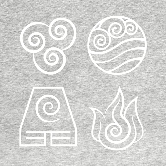 Avatar: The Last Airbender, Four Elements - Outline by troylwilkinson